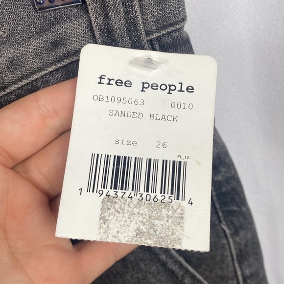 We The Free NWT Sanded Black Distressed Unique Pleated Skirt - Size 26 - Picture 8 of 15